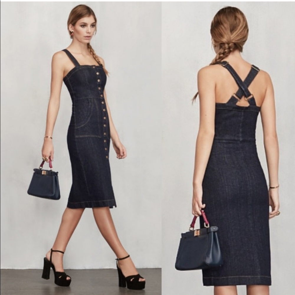 Reformation Winfield Denim Dress XS